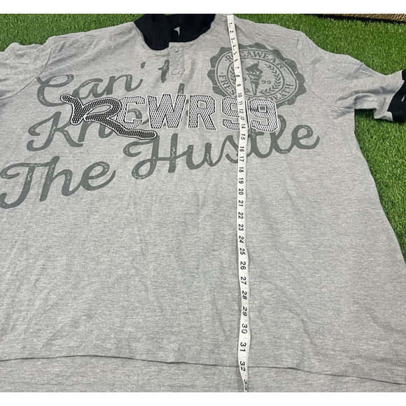 Rocawear Can't Knock The Hustle Y2K Mens Polo Hip Hop SZ 4XB - Picture 6 of 7